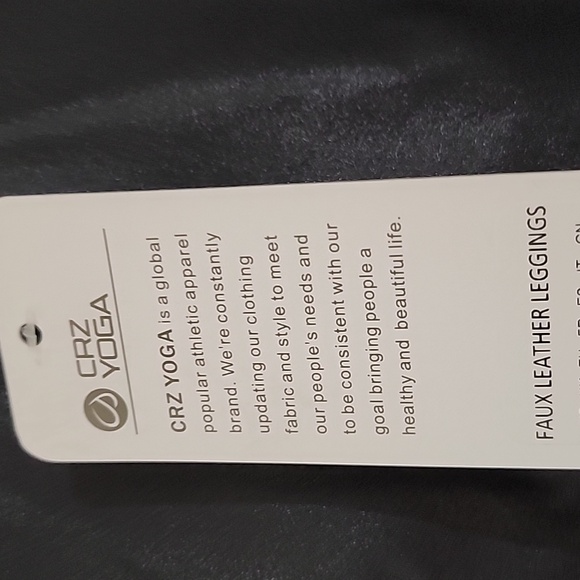 NWT CRZ Yoga Faux Leather Leggings size L 12 - Picture 5 of 10